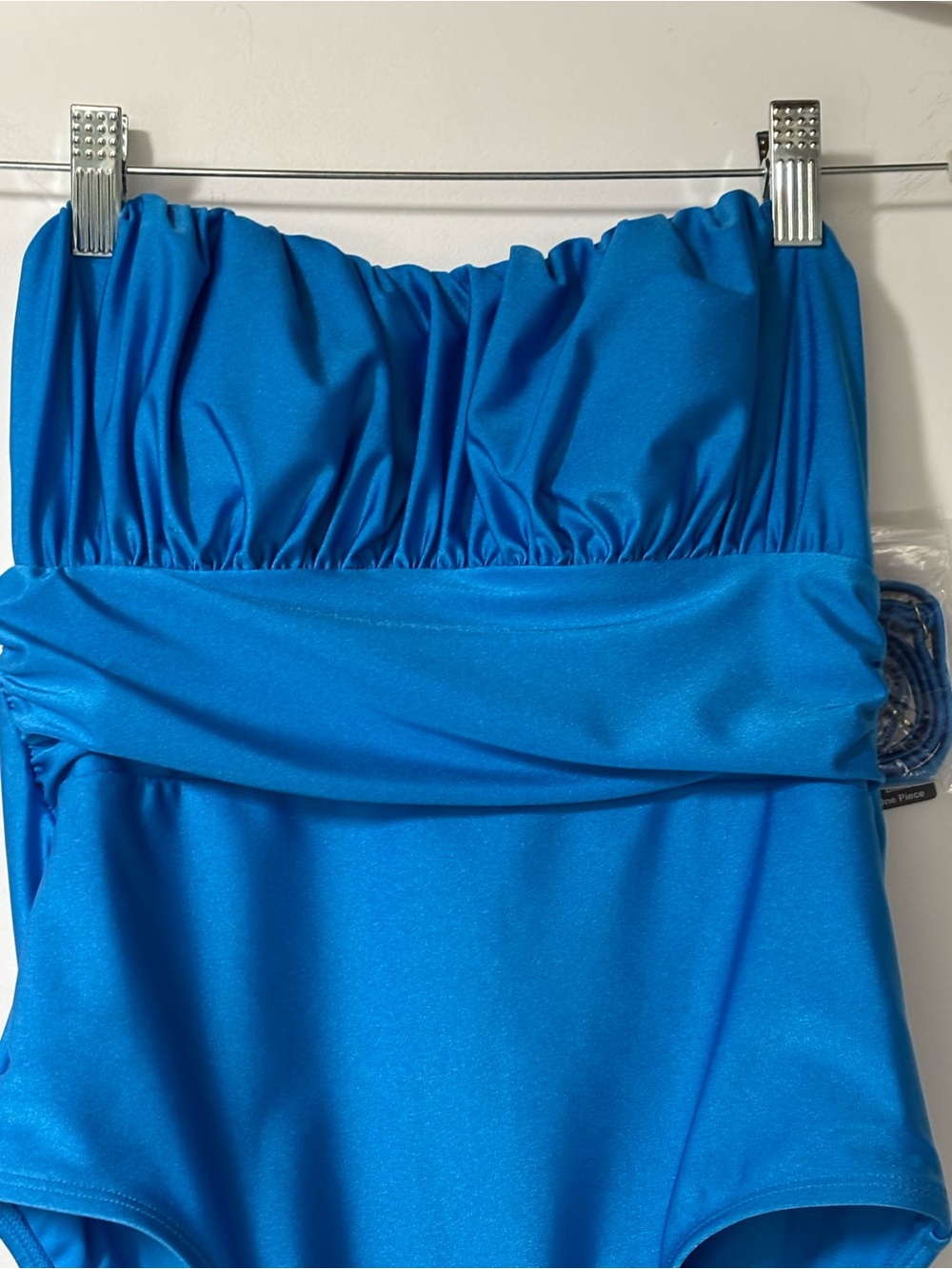 Time and Tru Royal Blue Strapless One-Piece Swimsuit Size S (4-6) - Picture 3 of 11